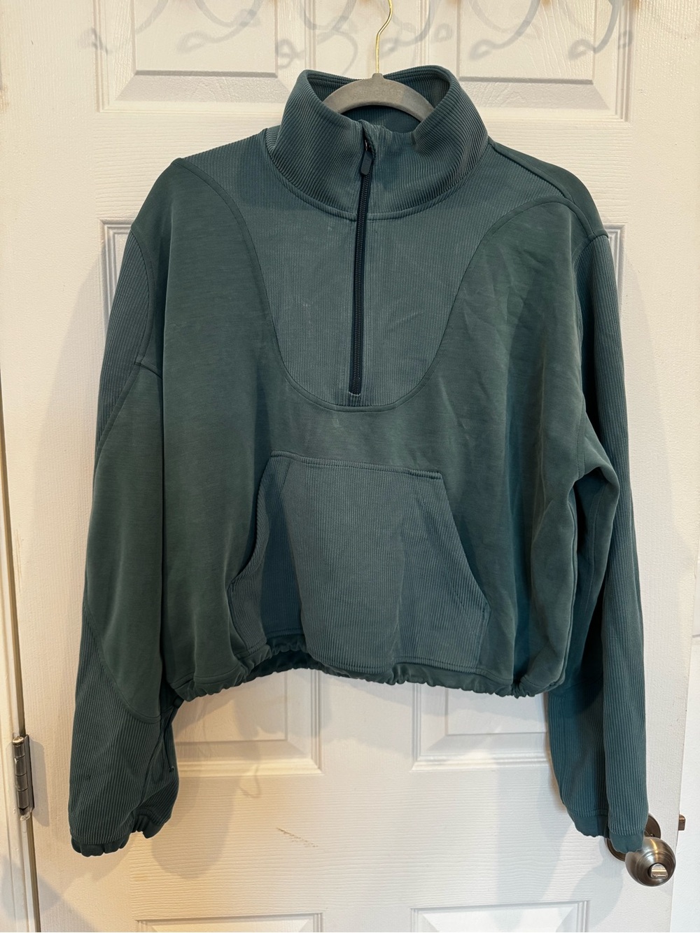 lululemon athletica brushed softstreme rubbed half zip women’s size 12